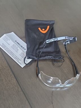 HEAD Protective Sports Glasses with Black Frame and Clear Lenses